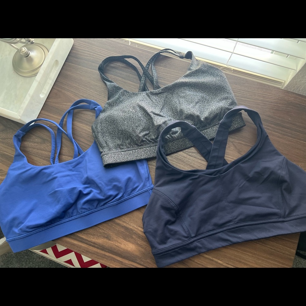 3 Lululemon Sports Bras in size 8